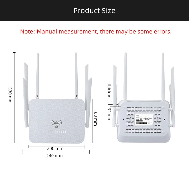 1200Mbps 3G/4G LTE Wifi Router Dualband Modem Mobile Hotspot Unlock SIM Card - Image 4 of 4