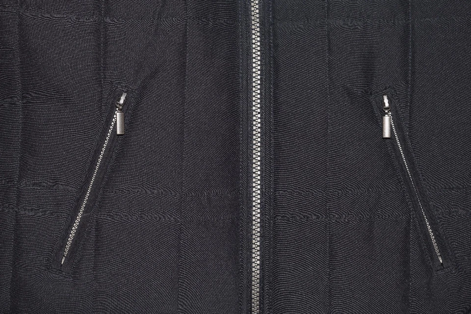 冬季衬垫黑色大衣式背心 — 第 3/4 张图片