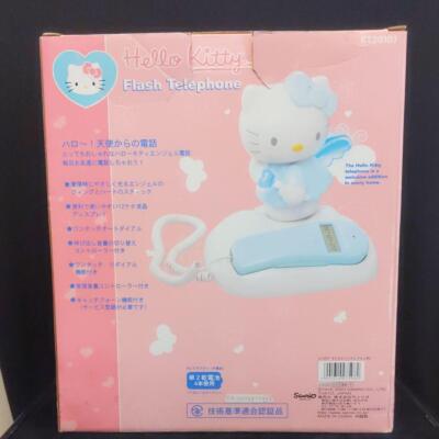 Hello Kitty Angel Sanrio Blue Landline Flash Telephone 2003