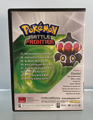 Pokémon Battle Frontier Disc 3 DVD From Volume 1 Box Set 2008 Episodes 17-24 Pokémon Battle Frontier Disc 3 DVD From Volume 1 Box Set 2008 Episodes 17-24