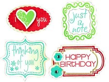 Sizzix Framelits Birthday Frames.set 658206 Retail 29.99 8 PK with stamps