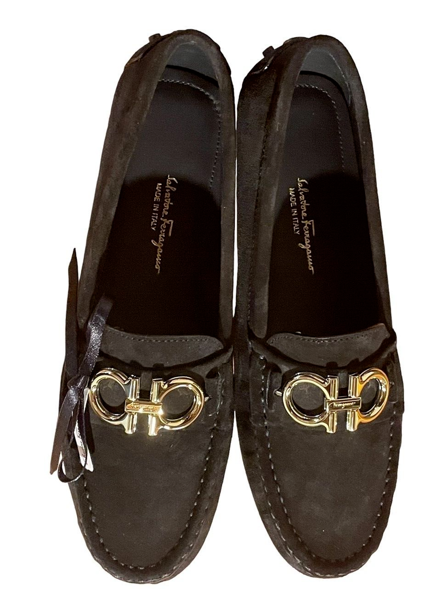 Womens Salvatore Ferragamo Gancini Exotic Leather Driver loafers 10.5 Salvatore Ferragamo Gancini Driving Loafer women main image 3