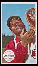 1964 Topps Giants #54 Leon Wagner AUTOGRAPHED SIGNED Cleveland Indians TOUGH!
