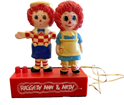 Raggedy Ann and Andy Doll Toothbrush Janex Toy Battery Op Vintage