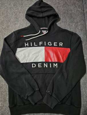 Mens Tommy Hilfiger Logo Hoody Hooded Full Zip Sweatshirt Jacket New With Tags