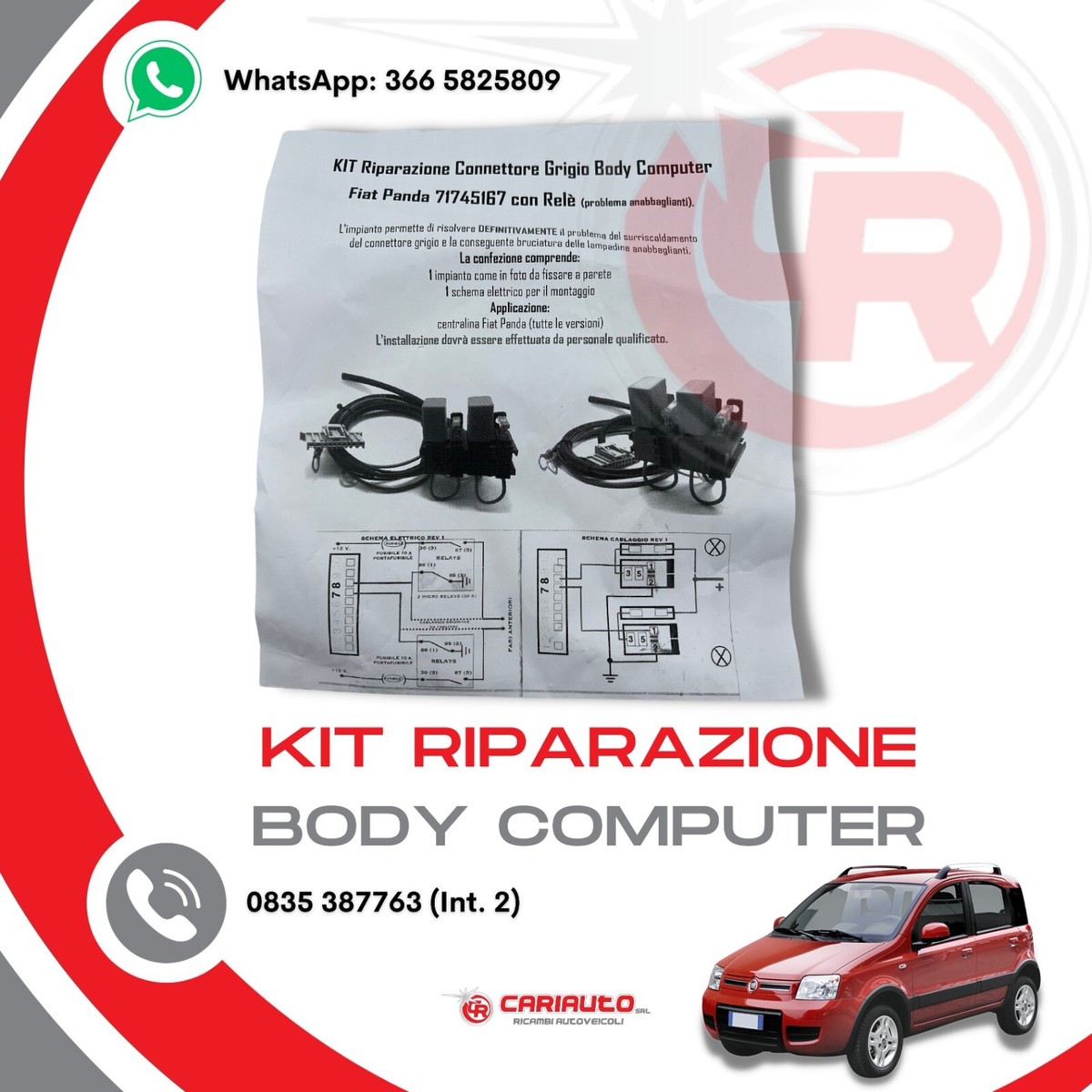 Kit Riparazione Cablaggio Connettore Grigio Body Computer Per Fari Panda - 10 Poli Con 20cm Cavo - Foto 5