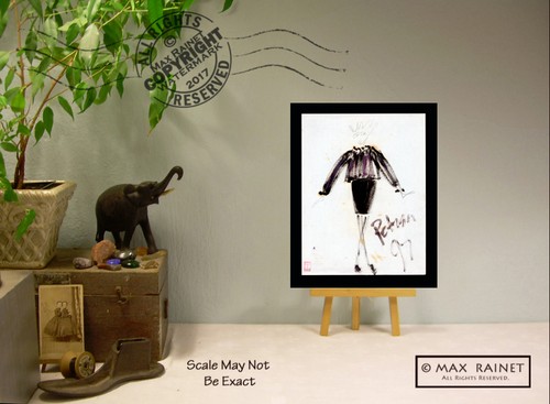 #10 London Road ORIGINAL PINTURA AL ÓLEO FINA Retro Moda Negra Top Falda FIRMADA - Imagen 4 de 12