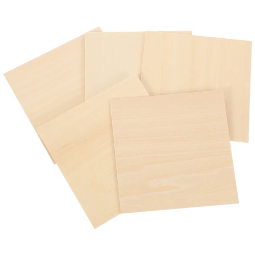 20pcs 10x10xm Plywood Sheets Unfinished Wood Planks for DIY Crafts & Projects - Bild 2 von 6