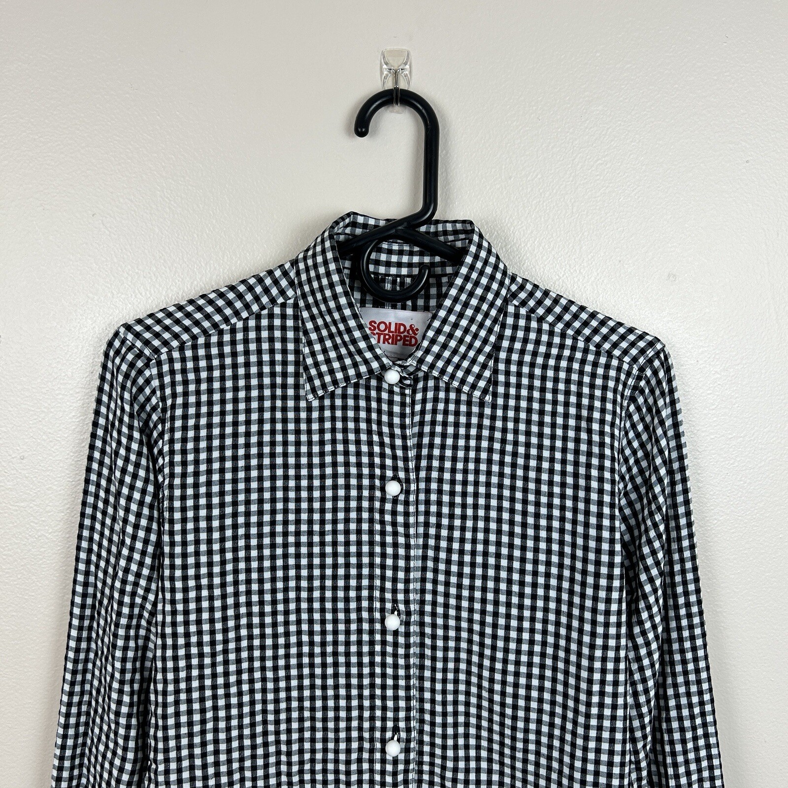 Solid & Striped Women's Gingham Button Down Shirt… - image 4