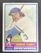 1976 Topps Gorman Thomas Baseball Card #139 Brewers OF Low-Grade