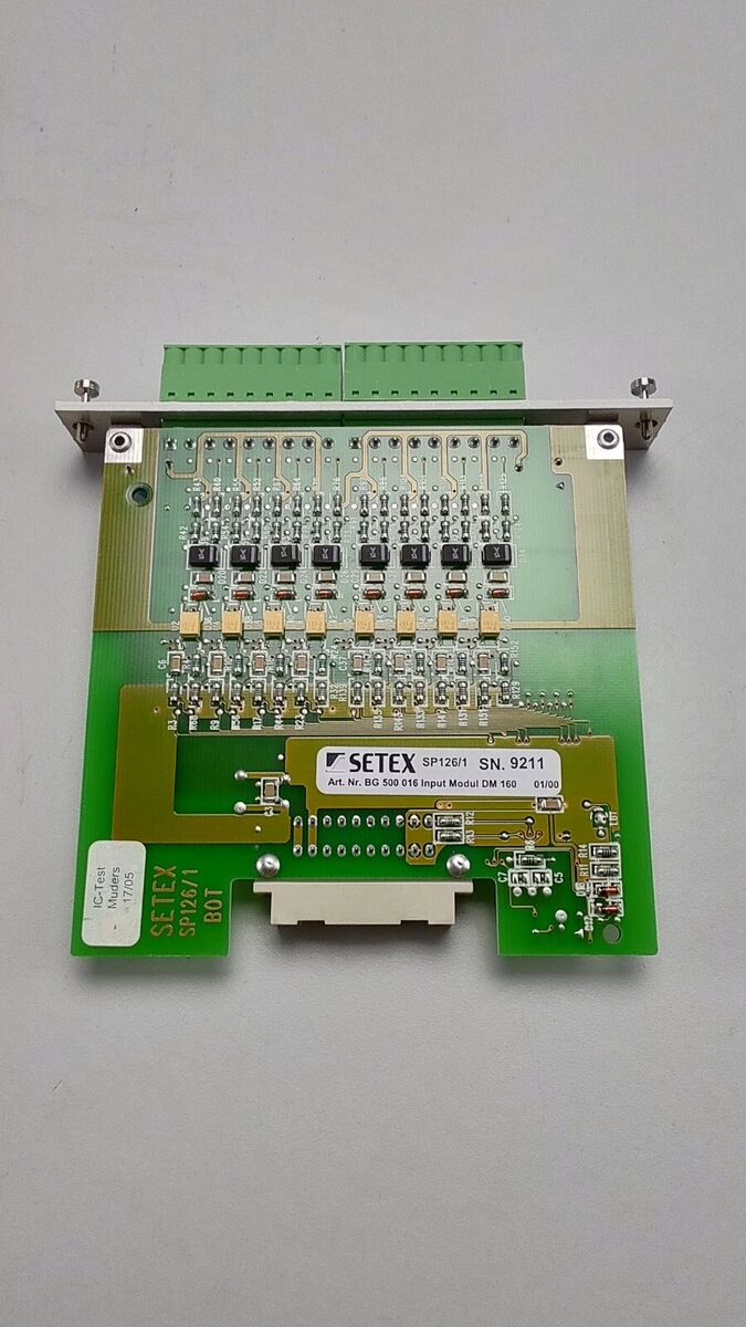 Setex SP126/1 Digital Input Board BG500015 DM160 | eBay Setex SP126/1 Digital Input Board BG500015 DM160 | eBay