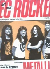 EAST COAST ROCKER #185 METALLICA COVER 1990, TESTAMENT, THE KINKS, MOTLEY CRUE