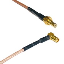 RG316 SMB MALE BULKHEAD to SMB MALE ANGLE RF Cable Rapid-SHIP LOT