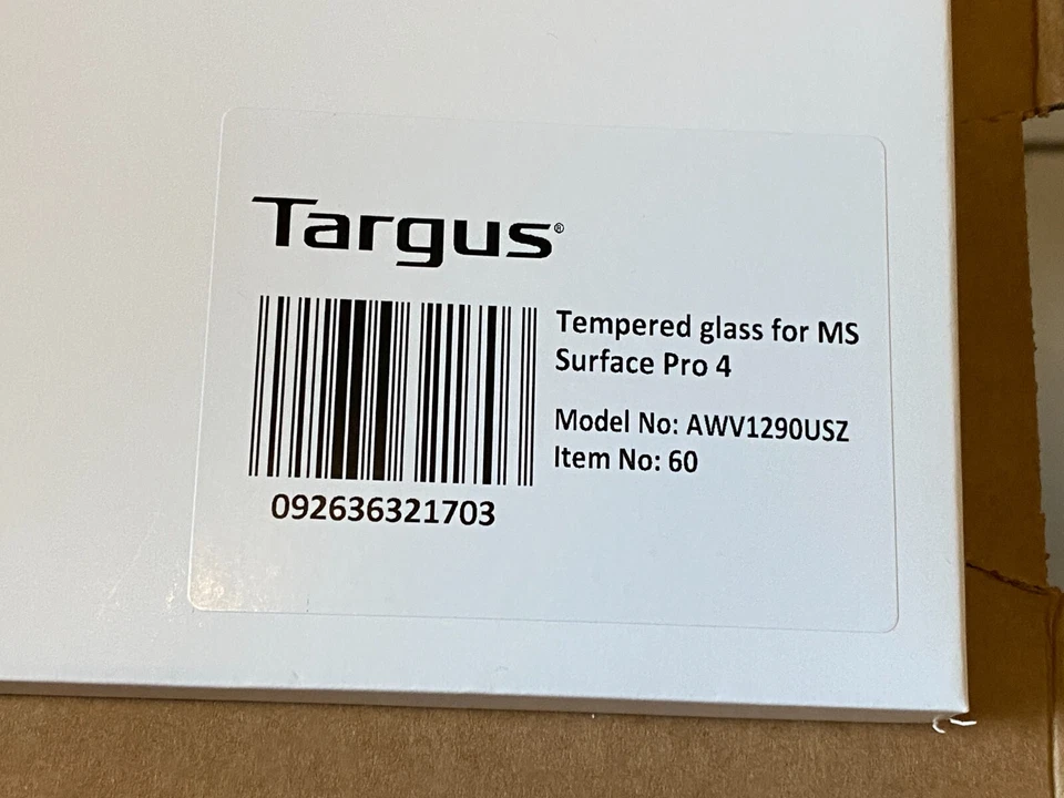 Targus Screen Protector for Microsoft Surface Pro 4 Tempered Glass 12.3" MS Film - Image 3 of 4