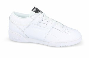 mens white reebok classic trainers