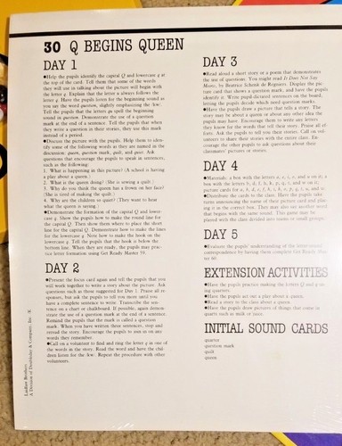 Laidlaw Brothers Spelling K 1987 Teaching Game System Flash Cards, Work Pages - Picture 3 of 8