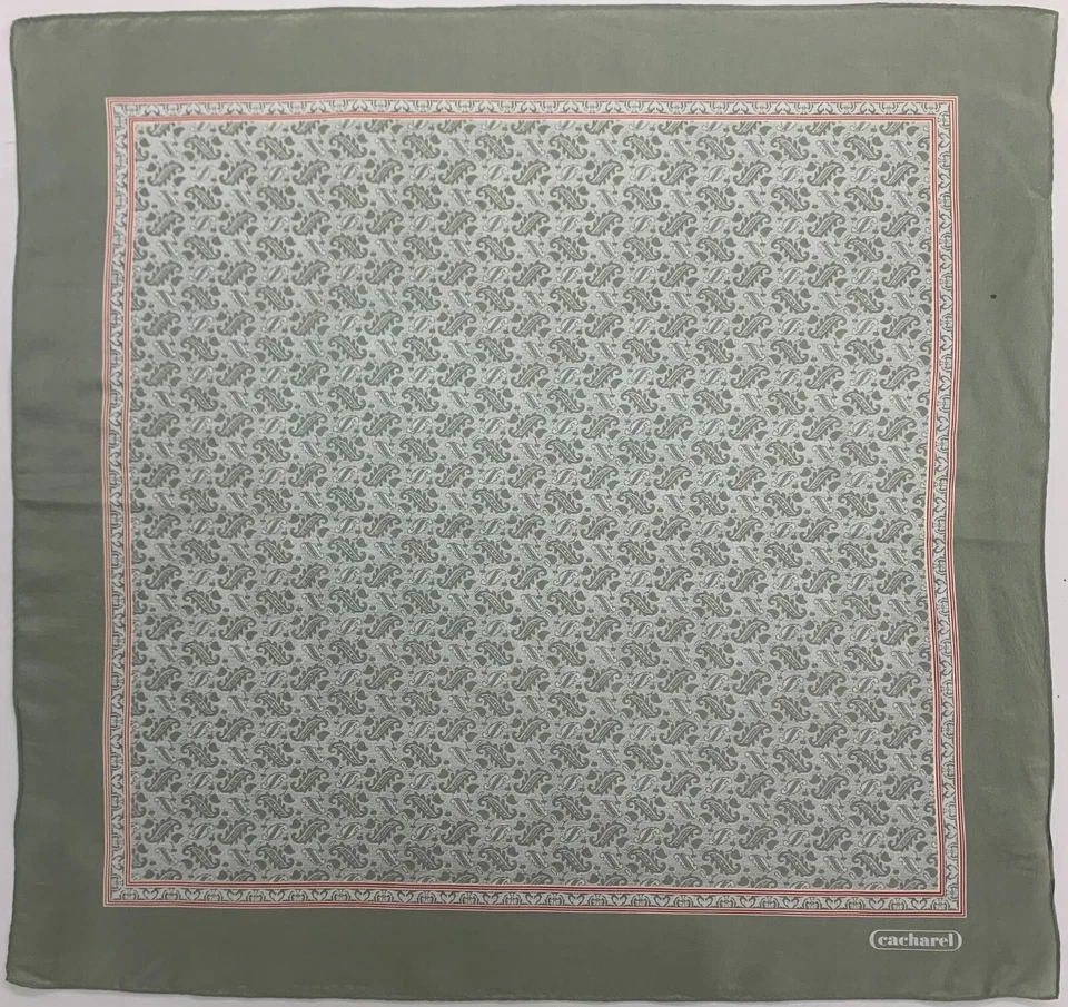 Pañuelo vintage Cacharel pañuelo de seda pequeño cuadrado bufanda pañuelo envolvente Foto 2 de 4