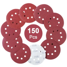 5 inch Sanding Discs 60-600 Grit Hook Loop 8-Hole Orbital Sander Paper Sandpaper