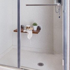 Siège de douche pliable pour camping-car banc mural bois de teck médical salle de bain baignoire chaise