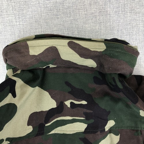 Vintage Weather Rite Mens Camouflage Vest Large Hood Pockets Zip Camo Hunting - Picture 11 of 13