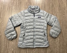 Patagonia Full Zipper Mini Logo Goose Down Puffer Jacket Kids L 12