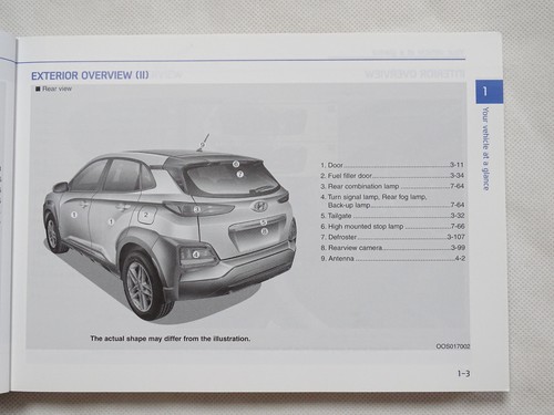GENUINE HYUNDAI KONA 2017-2020 OWNERS MANUAL HANDBOOK WALLET PACK - Picture 6 of 6
