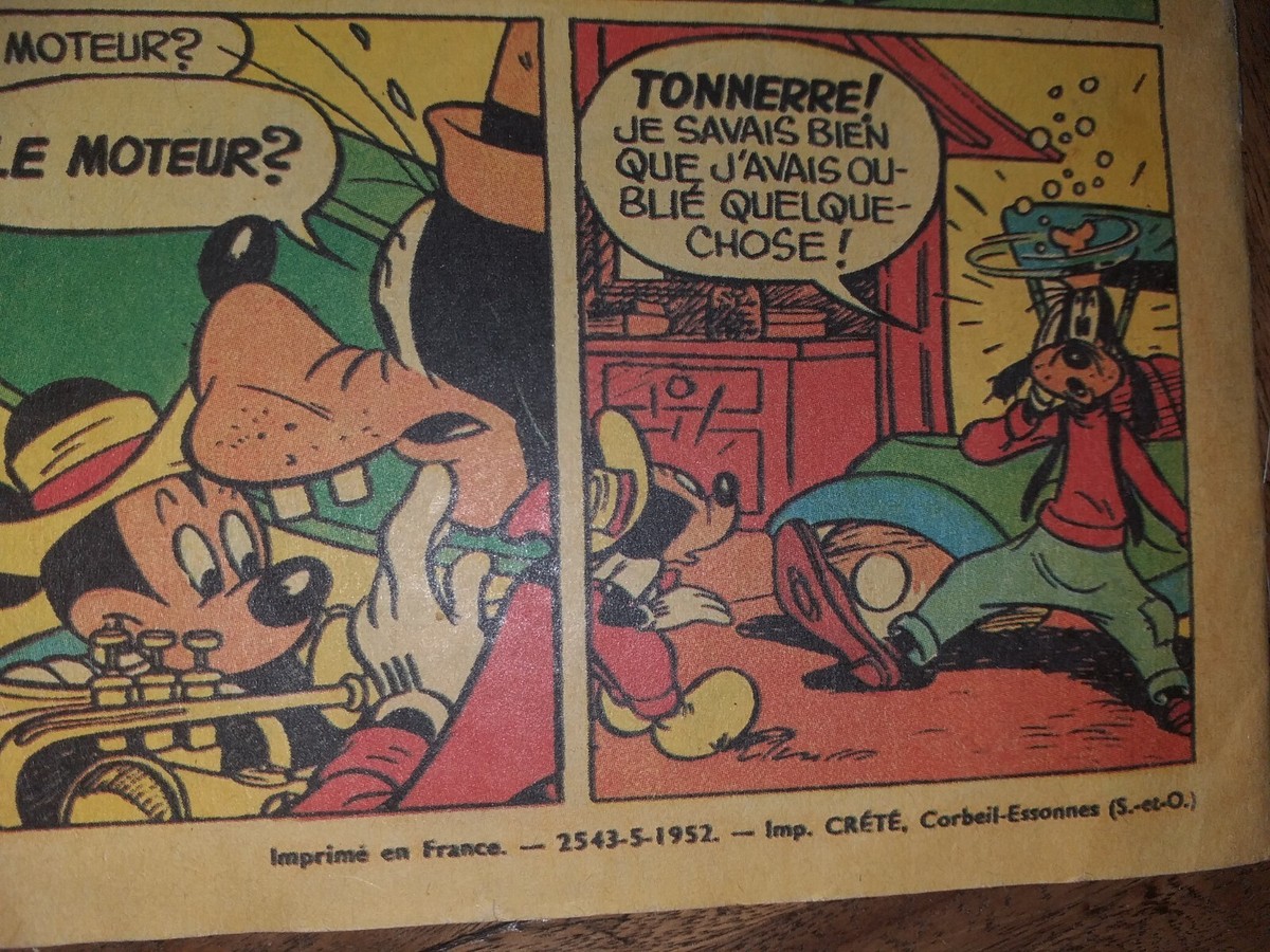 Journal de Mickey N°1 de 1952 - Label Emmaüs
