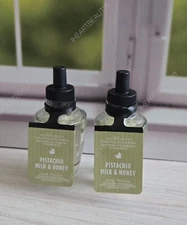 bath and body works pistachio milk & honey wallflowers home fragrance refill x2