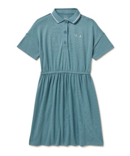 Wonder Nation Girls Teal Vent Back Polo Dress Sizes XS,S,L,XLplus,XXL #C8V - Picture 1 of 3