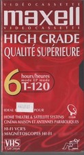 VHS Videocassette Blank Tape MAXELL High Grade 6 Hours T-120 NEW
