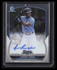 JHONNY PIRON 2023 Bowman Chrome 1st Prospect Autographs Tampa Bay Rays