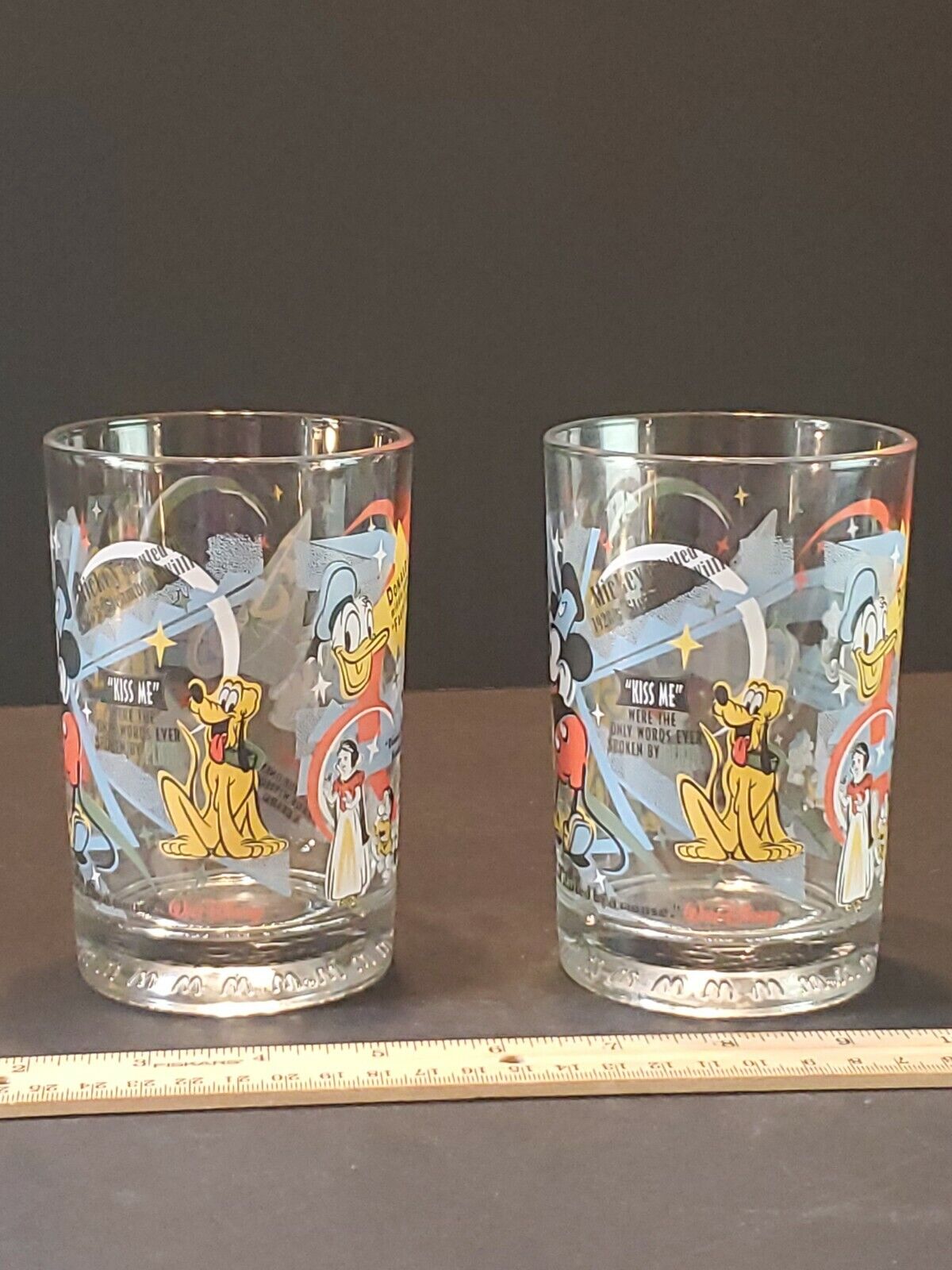 WALT DISNEY WORLD 100 Years of Magic McDonald's 16 oz GLASS Mickey Mouse  (Spain)
