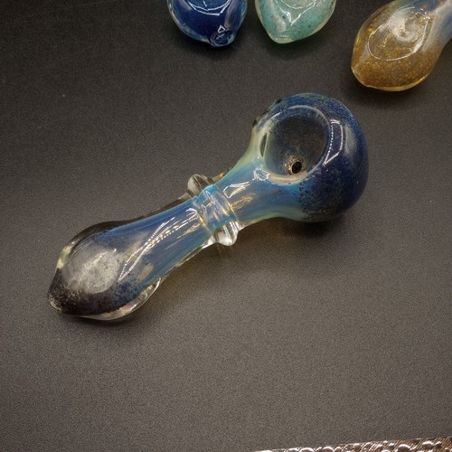 4" CRYSTAL RING handmade Tobacco Smoking Glass Pipe bowl THICK Glass pipes - Picture 4 of 7
