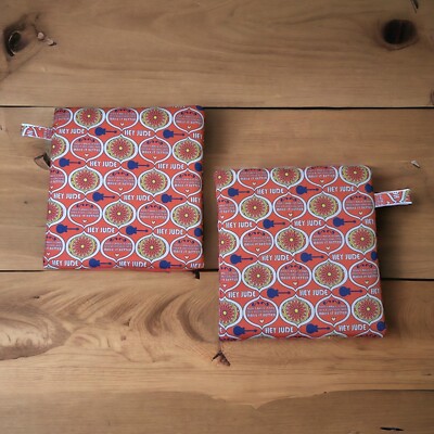 Handmade Pot Holder, Set Of 2, Kitchen Set Baking Oven Utensils Cookware Fabric