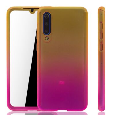 Handyhülle Schutz Case für Xiaomi Mi 9 SE Full Cover Displayschutz Bumper Pink