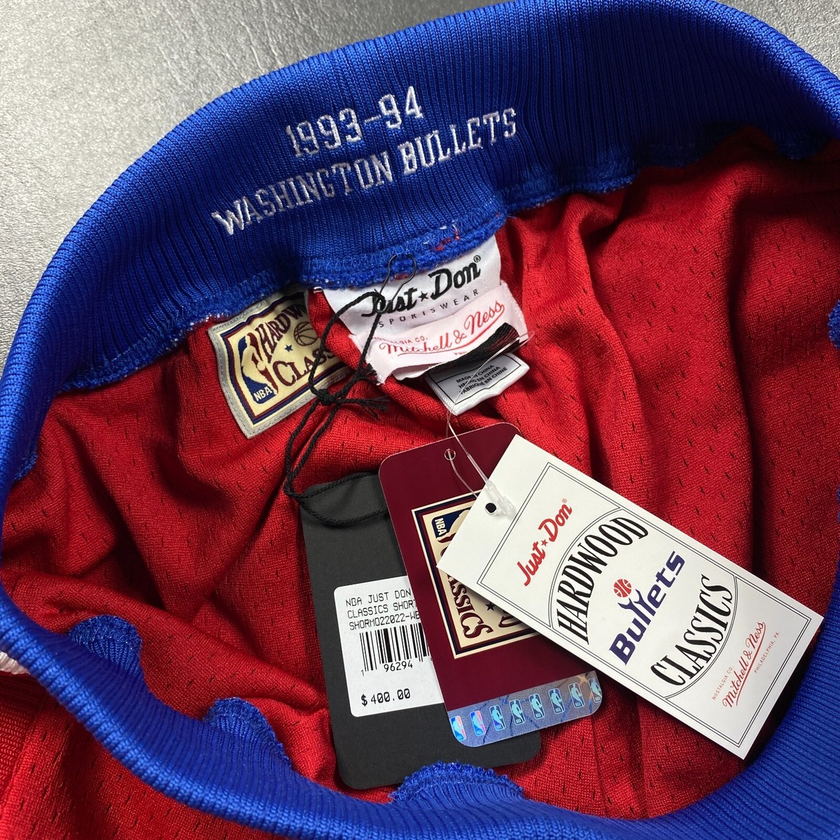 タグ付未使用　JUST DON × ミッチェルアンドネス　NBA BULLETS タグ付未使用 JUST DON × ミッチェルアンドネス NBA BULLETS