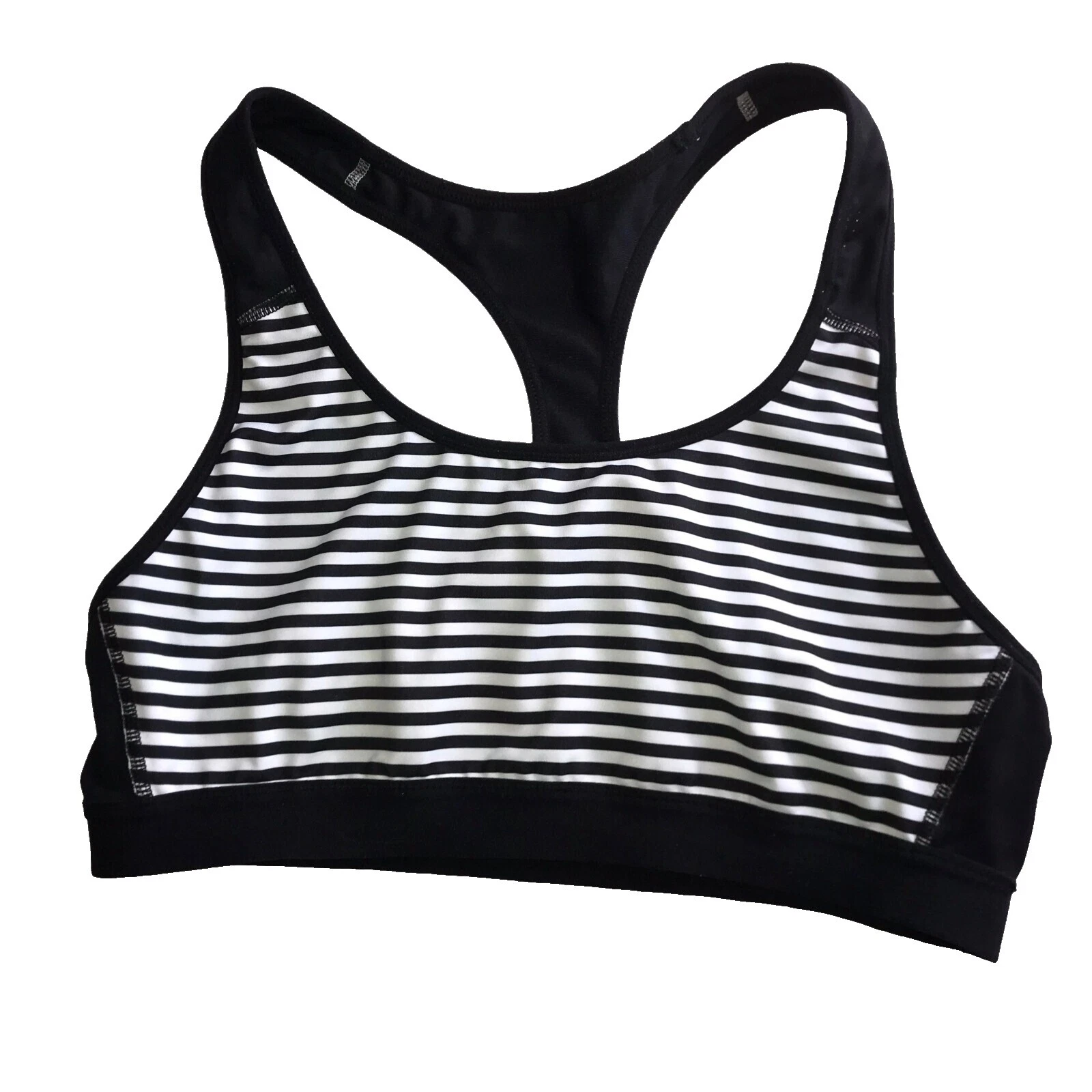 Champion White Striped Activewear Tops for Women