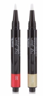 Avon Mark High Gleam Shimmering Lip Gloss - Pick a Shade or Set (Clear/Red/Plum)