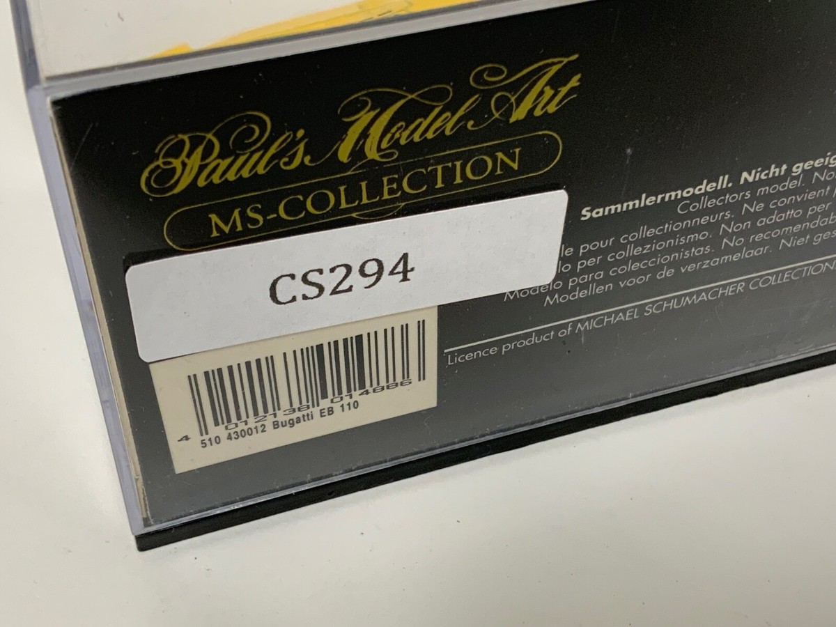 ミニカー PMA M.Schumacher Collection No.15 EB110 1/43 Minichamps Bugatti EB110 in Yellow fr Schumacher