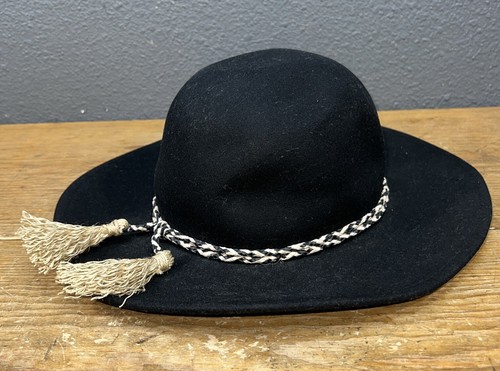 Brixton Stills schwarzer Hut Piper Wollfilz Schlapphut breite Krempe Größe Small - Bild 5 von 10