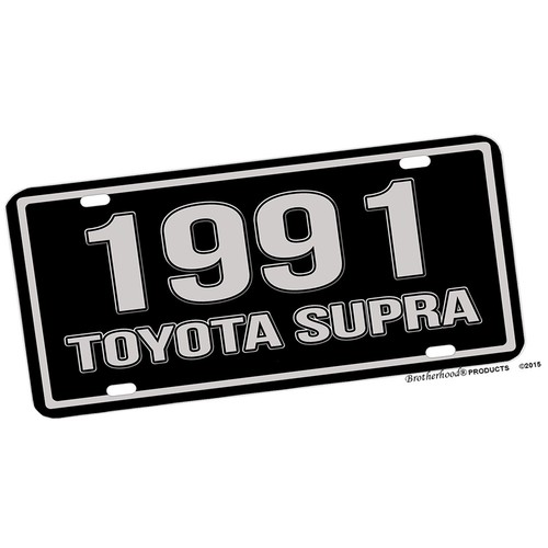 1978 through 2002 Toyota Supra Black Silver Aluminum License Plate - 第 16/27 張圖片