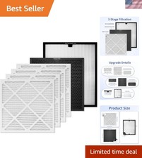Hepa 550 Merv 13 Carbon Replacement Filter Air Scrubber Purifier6 Pack 6-p...