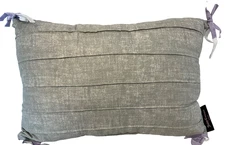 Juicy Couture Home 18x12 Inch Lumbar Pillow Marbled Gray Cabana Striped Lavender