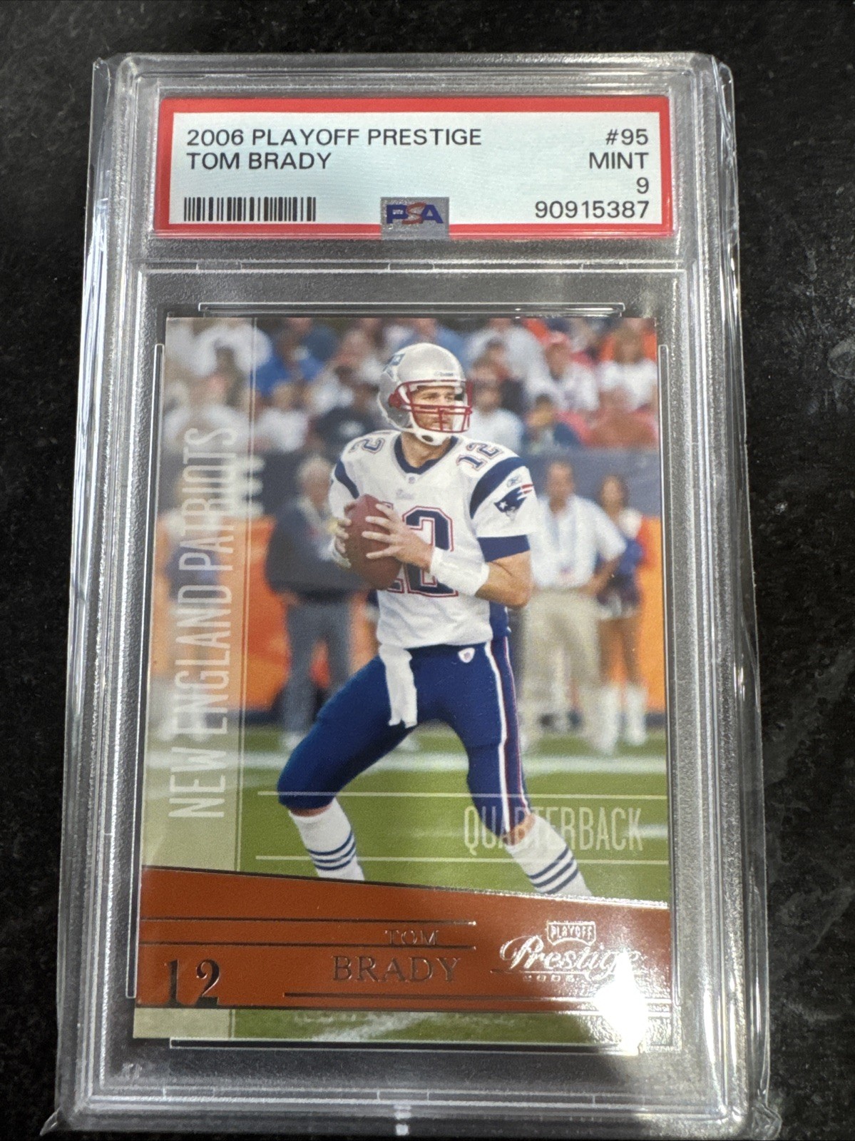 2006 Playoff Prestige - Tom Brady #95 PSA 9 view 1