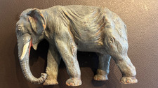 Alt Masse Elefant Tier grau Ungemarkt 17x12cm Sammlerst&uuml;ck 1900-45 Zoo Tierwelt