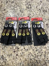 Lot of 3: Wrap-It Heavy-Duty Storage Strap 7" 4 per Pack.  Model# 104-10BX Black
