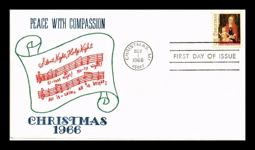 DR JIM STAMPS US COVER CHRISTMAS MADONNA AND CHILD BY MEMLING FIRST DAY ISSUE