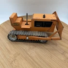 Vintage Tonka Bulldozer 1960s Orange No 100 Pressed Steel Construction Toy