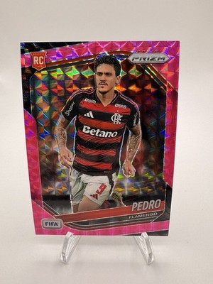 2025-26 Panini Prizm FIFA Pedro Pink Mosaic Prizm RC #49- Flamengo
