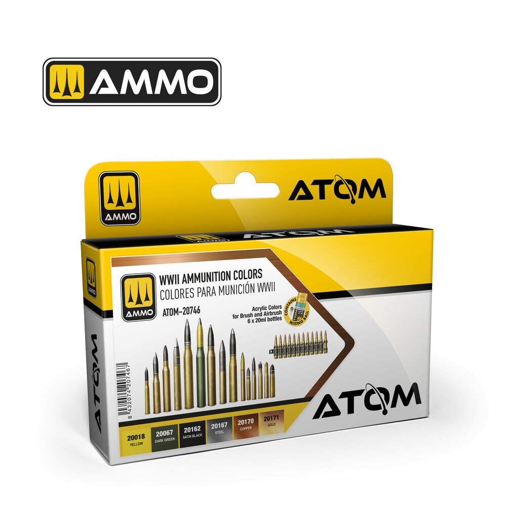 Ammo MIG ATOM-20746 - ATOM WWII Ammunition Colors - New